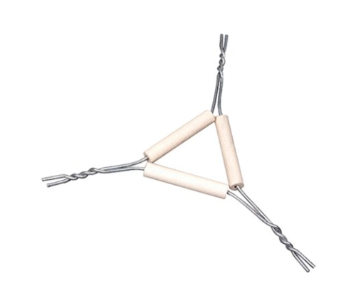 Triangle, Iron Wire (16 ga.) Galvanized, with Plain Clay Pipe Stems, 2-1/2 in. (64 mm)
