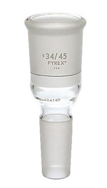 Adapter, Pyrex, Reducing 34/45 x2 4/40 Joints, Corning, 8800-3424