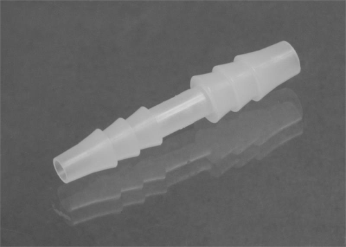 Stepped Tubing Connector, 3/16 in. to 1/4 in., Polypropylene, 12/PK, Bel Art Products, H19558-0000
