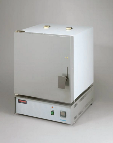 Thermolyne Largest Tabletop Muffle Furnace, Model F30428C-80, 208 V, 50-60 Hz, 14 in. H x 14 in. W x 14 in. D, with Digital Programmable Control with One Stored Program of 8 Segments, Not CSA Listed