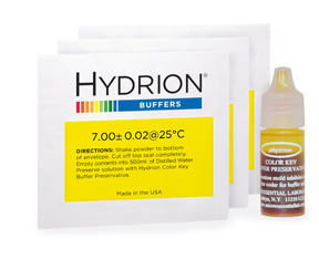 HYDRION Tri-Chek Buffer Set-Chemvelopes pH 4, 7 & 10, Yields 500 mL Solution , Micro Essential Laboratory, CC-472E