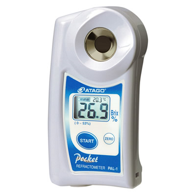 Pocket Refractometer PAL-1 by Atago USA, Range Brix 0.0 to 53.0%