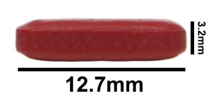 Spinbar Teflon Octagonal Magnetic Stirring Bar, 12.7 x 3.2 mm, Red, Bel Art Products, F37109-0034