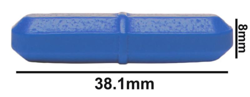 Spinbar Teflon Octagonal Magnetic Stirring Bar, 38.1 x 8 mm (1-1/2 x 5/16 in.), Blue, Bel Art Products, F37109-0021