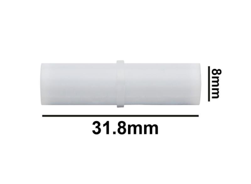 Spinbar Teflon Cylindrical Magnetic Stirring Bar, 31.8 x 8 mm (1-1/4 x 5/16 in.), White, with Removable Pivot Ring, Bel Arts Products, F37111-0114