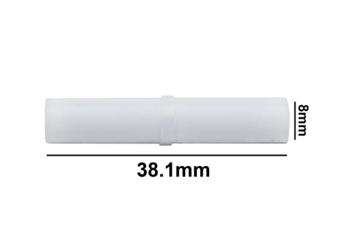 Spinbar Teflon Cylindrical Magnetic Stirring Bar, 38.1 x 8 mm (1-1/2 x 5/16 in.) with Removable Pivot Ring, White, Bel Art Products, F37111-0112