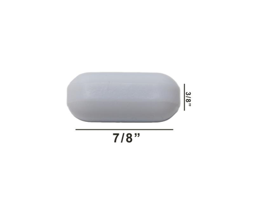 Spinbar Teflon Polygon Magnetic Stirring Bar without  Pivot Ring, 22 x 9.5 mm (7/8 x 3/8 in.), White, Bel Art Products, F37120-0078