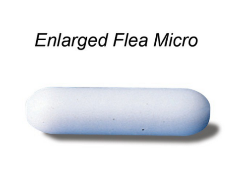 Spinbar, Teflon, Micro (Flea) Stirring Bar without  Pivot Ring, 2 X 2 mm (5/64 x 5/64 in.), White, Bel Art Products, F37119-0002