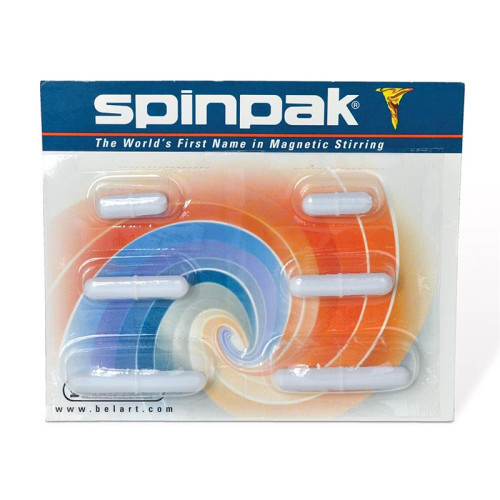 Spinbar Telfon Octagon Magnetic Stirring Bar Assortment 6/PK, White, Bel Art Products, F37160-0000