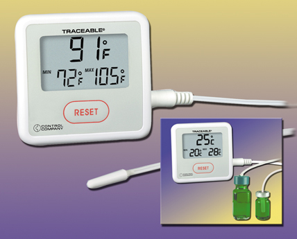 Traceable Sentry Thermometer, Range is 58 to 158 F x 1, Control Company, 4120