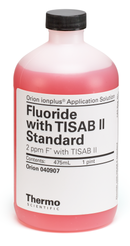 Fluoride Standard, 2 ppm with TISAB II, 475 mL Orion, 040907