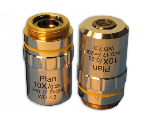 Plan Achromat 10X N. A. 0.25 W.D. 7.3 mm, Meiji Techno America, MA966