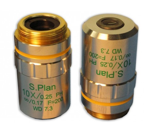 Semi Plan Achromat Phase 10X N.A.  0.25  W.D. 7.3 mm, Meiji Techno America, MA930