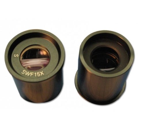 15X Super Wide Field Eyepiece (Pair) Field No. 15.4, with 25 mm Reticle Mount, Meiji Techno America, MA503