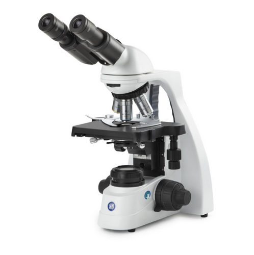 bScope Binocular Microscope, HWF 10 X/20 mm Eyepieces and Quintuple Nosepiece With Plan PLI 4/10/S40/S100X Oil Infinity Corrected IOS Objectives, Globe Scientific, EBS-1152-PLI