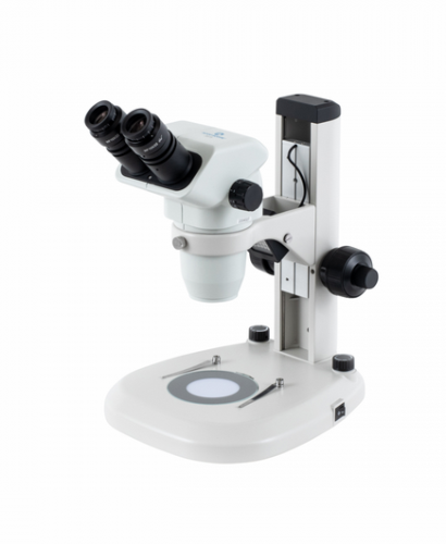 Bionocular Zoom Stereomicroscope with 10X Eyepieces/LED Transmitted & Reflected Light/Dovetail Stand/Coarse & Fine Focus, Accu-Scope, Inc., 3075-LED-CF