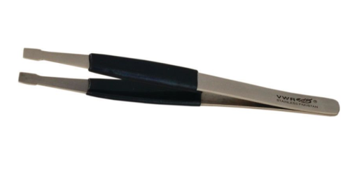 Filter Forceps, 4 in., Stainless Steel with Polypropylene Finger Grips