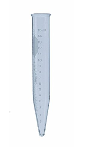 Centrifuge Tube, Conical, Graduated, Borosilicate Glass, Beaded Rim, 15 mL, 17 X 118 mm, DWK 45165-15