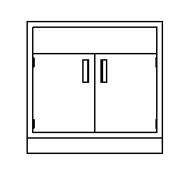 Metal Standing-Height Sink Base Cabinet with 2 Doors, 48 in. Wide, Prime Industries, B3548-20S