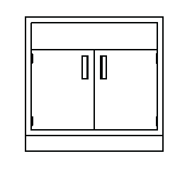Metal Standing-Height Sink Base Cabinet (35 in.) with 2 Doors, 58 in. Wide, B3558-20S