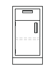 Metal Standing-Height Base Cabinet with 1 Full Width Drawer and Left-Hinged Door, with Adjustable Height Shelf, 24 in. Wide,  Prime Industries, B3524-110(L)