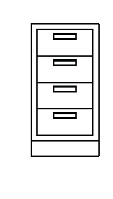 Metal Standing-Height Base 4 Full Width Drawer Cabinet with Equal Depth Drawers, 24 in. Wide, Prime Industries, B3524-040
