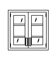 Metal Laboratory Wall Cabinet, 30 in.W x 13 in.D x 30 in. H with 2 Glass Hinged Doors, By BMC/MetalArc
