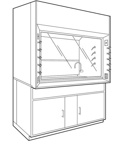 PrimeAire Perchloric Acid Fume Hood, Available in Various Sizes with Multiple Options