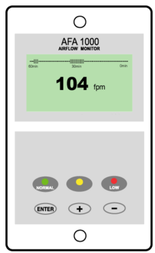 TEL Airflow Monitor, Digital Alarm Unit for Fume Hoods, Prime Industries Inc, AFA1000/1