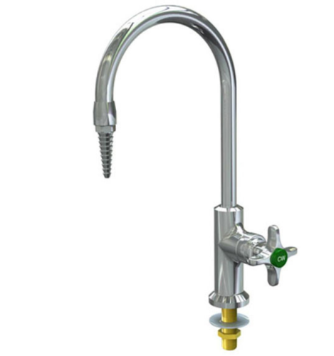 Water Saver Deck-Mounted Laboratory Single Faucet with 6 in. Swing Gooseneck, Prime Industries, L612