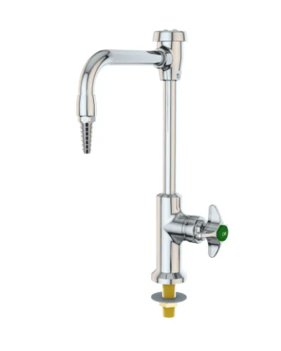 WaterSaver Single Rigid Faucet, 6 in. Gooseneck, Deck-Mounted, with Vacuum Break for Cold Water,Prime Industries, L611VB