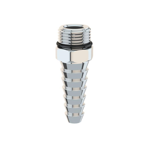 Barbed Faucet Noz.zle, 3/8 in. NPS Male Inlet, Prime Industries, BO1460S-W