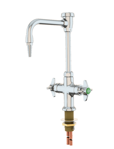 WaterSaver Mixing Faucet, Hot/Cold, Deck Mounted, Vacuum Breaker, Prime Industries. L414VB