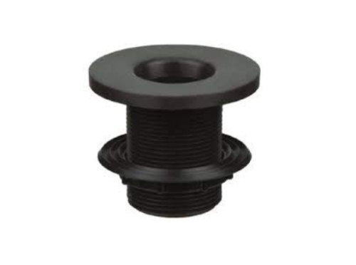 Duracon Sink Outlet, Black, Standard Polypropylene Accessory for Epoxy Resin Work Surfaces, PSO3R