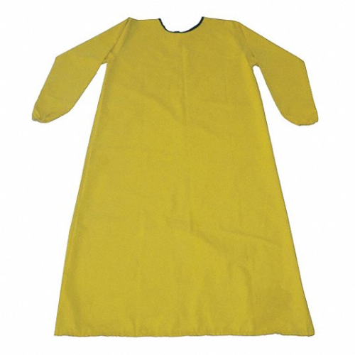 Chemical Resistant Sleeve Apron, XL, Yellow, Neoprene