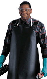 Apron, 35 in. x 45 in., Black Neoprene, HYCAR and Urethane for Rugged Wear