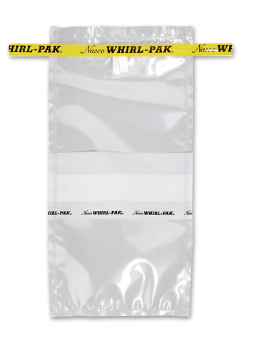 Whirl-Pak Standard Bag, 18 oz., 2.5mil, 4-1/2 in. x 9 in., Write-On