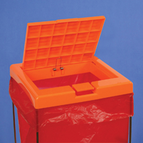 Clavies Biohazard Bag Holder Cover, for Medium and Large Bag Holders, Bel-Art F13192-0102
