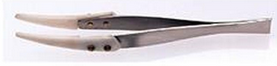 Forceps, Balance, Stainless Steel, Curved with Plastic Tips, 4 in.
