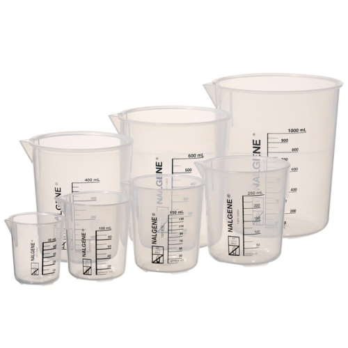 Nalgene Griffin Low-Form Beaker, Polypropylene Copolymer (PPCO) Variety Pack (50 mL/100 mL/150 mL/250 mL/400 mL/600 mL/1000 mL) 1201-1234