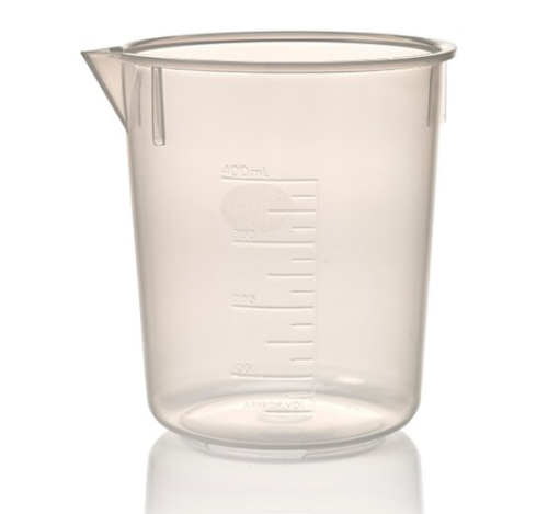Nalgene Economy Beaker, Griffin Low-form, Polypropylene Copolymer (PPCO), 400 mL, 6/CS, 1205-0400