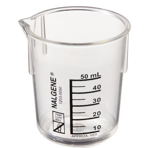 Nalgene Beaker Griffin Low Form, Polymethylpentene (PMP) 50 mL, 1203-0050