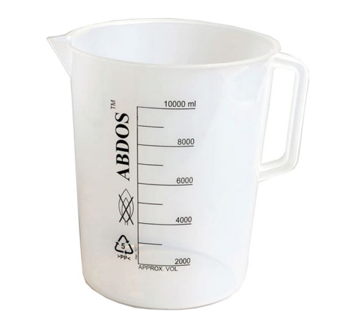 Beaker with Handle, Polypropylene, Graduated, 2000 mL, P50806