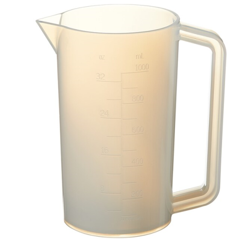 Nalgene Beaker with Handle, Perfluoroalkoxy Alkane (PFA) 1000 mL, 1/CS DS1511-1000