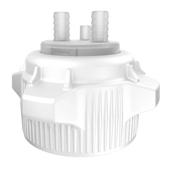 Cap, Open Top with Adapter, 2 x 1/2 in. Hose Barbs and Vent, VersaCap 80, FoxxLife Sciences, 205-1008-RLS