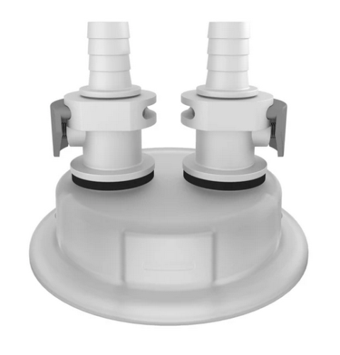 Adapter, 2 x  3/8 in. Quick Connect Hose Barbs, VersaCap 80, Foxx Life Sciences, 205-3003-RLS