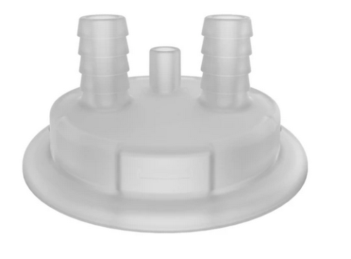 Adapter, 2 x 1/2 in. Dual Molded Hose Barbs and Vent, VersaCap 80, Foxx 205-5002-RLS