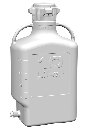EZgrip Carboy, High Density Polyethylene, 10 L, Spigot, VersaCap 80, Foxx Life Sciences 152-2211-OEM