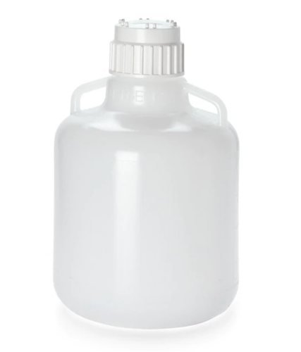 Nalgene Bottle, Carboy, Heavy Duty Polypropylene with Polypropylene Closure & TPE Gasket 20 L, 2226-0050