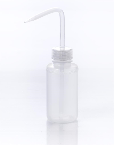 Narrow Mouth Wash Bottle, Natural Polyethylene with Cap 125 mL (4 oz.), Bel-Art, F11618-0004